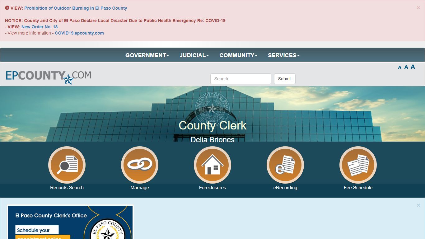 County of El Paso Texas - County Clerk - El Paso County, Texas